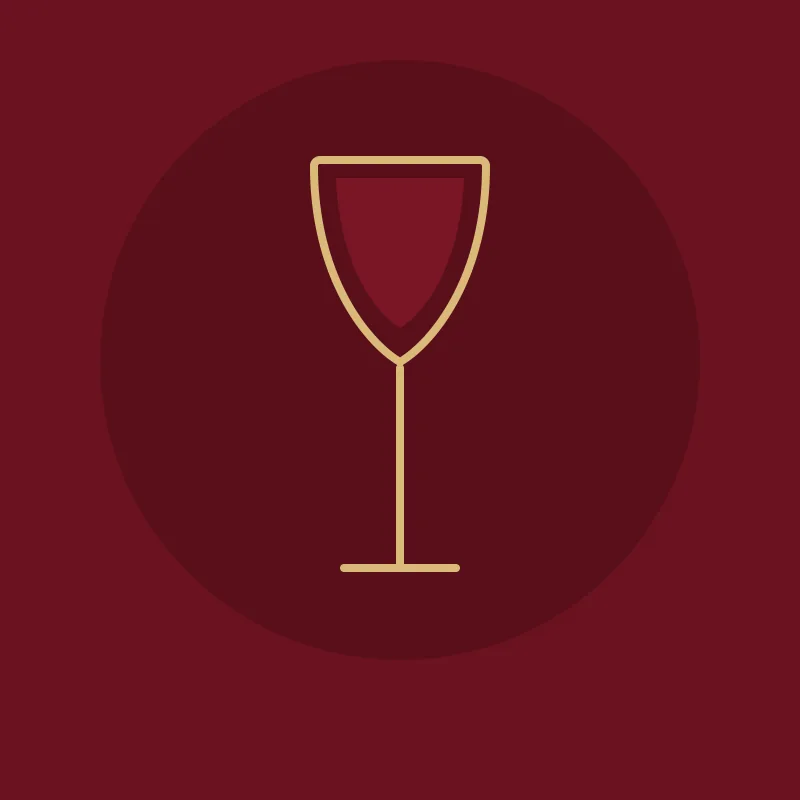 Service d'un vin rouge à la bonne température dans un grand verre
